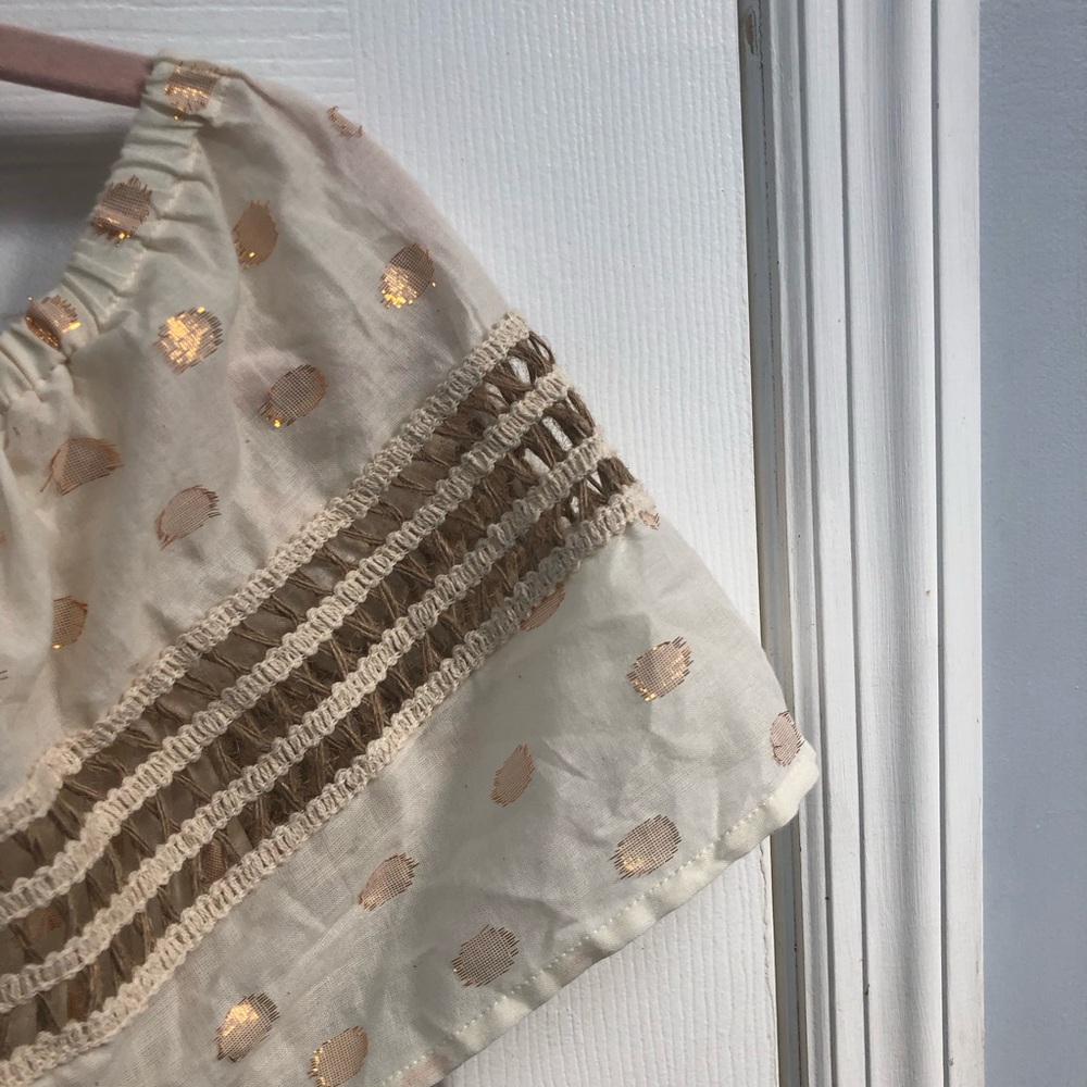 Dress Nado NWT Lined Medium dress Cream Brown Maxi Dress Boho Cotton - Picture 15 of 16